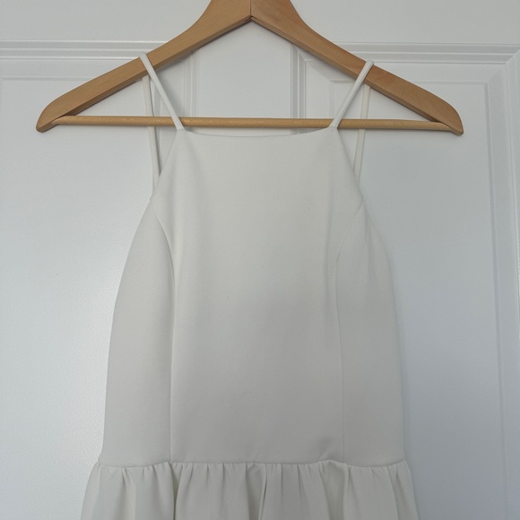 Windsor white mini dress high neck low back small - Picture 2 of 6